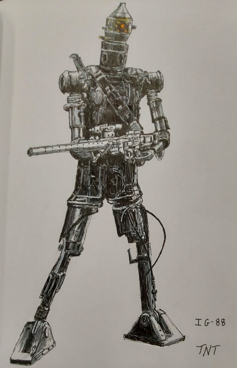 NH×BOUNTY HUNTER 25ss IG-88 Loose Complete Vintage Star Wars Action Figure Kenner