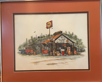 Vintage Al Richardson Limited Edition Framed Prints Texas Gas