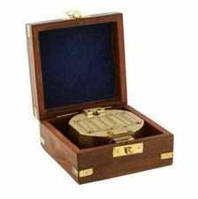 VINTAGE Maritime Brunton Compass With CaseBrass Nautical Collectibles item gift
