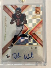 DESHAUN WATSON 2017 PANINI ELITE TURN OF CENTURY RED AUTO ROOKIE RC /49 