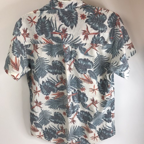 Vintage Hawaiian Shirt DC Skate Sz M Tropical Palms Bird of Paradise beach - 第 5/5 張圖片