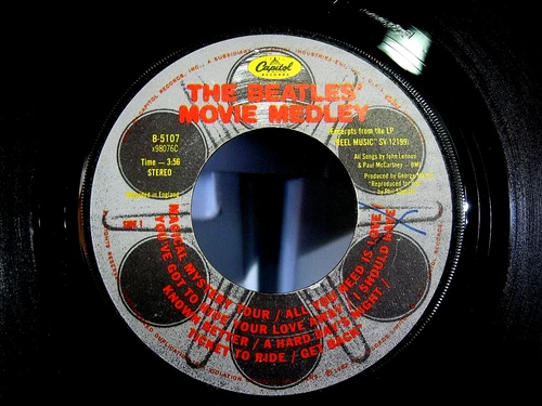 The Beatles 45  Movie Medley / I'm Happy Just to Dance with You  CAPITOL  VG+
