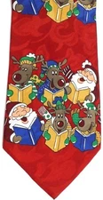 Jingle Bells Men's Novelty Polyester Tie 56.5" X 4" The North Pole Choir