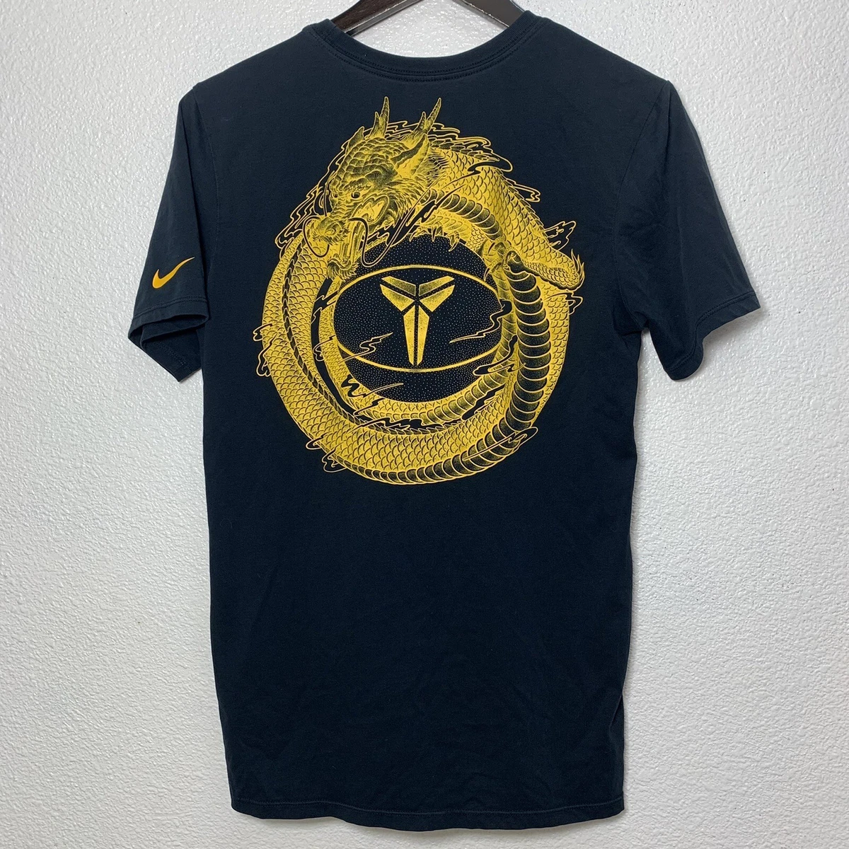 Nike Rare Kobe Bruce Lee Tee Shirt Claw Black Yellow 828076 010 Mens Size Large