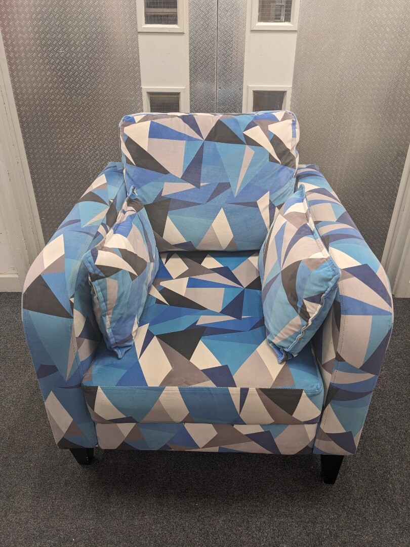 Modern Funky Blue Vector Abstract DFS Armchair CS R36 eBay