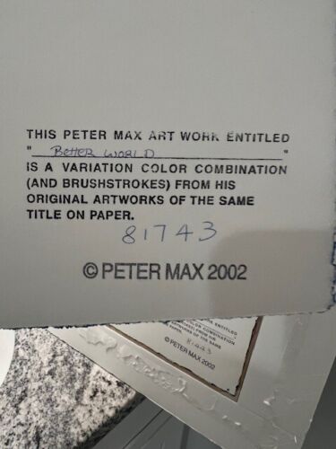 Peter Max Painting "A Better World" ver. II - Picture 2 of 4