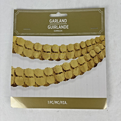 Amscan 12 ft Gold Paper Garland