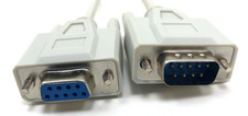6' Serial Extension Cable Male to Female DB9 9 Pin Cord Wire Straight Port Thru
