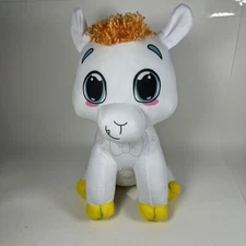 Hallmark Crayola Color N Plush Llama White Orange Hair Tail 9" 2021 Stuffed Art