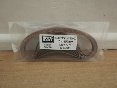 Sait 10 x 457 mm x 13 mm 120 g Schwerlast Schleifbänder für B&D Powerfile etc.