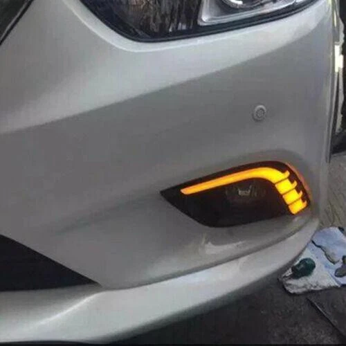 2PCS LED DRL Turn Indicator Signal Lamps Fog lights Fit For Mazda 6 2014-2016 - Picture 7 of 12