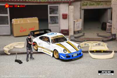 Star Model 1/64 RWB 964 金色 Star Model 1:64 Porsche Rauh-Welt RWB 964- Gold – Horizon Diecast