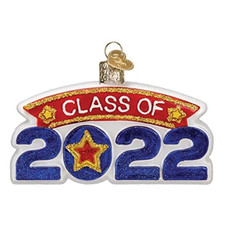 Old World Christmas Glass Blown Ornament, Class of 2022 With OWC Gift Box 