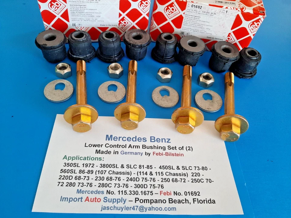 Mercedes Benz 107,114,115, шасси, комплекты втулок нижнего рычага управления 380,450,560SL - Изображение 3 из 4
