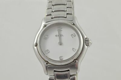 EBEL 1911  DAMEN UHR STAHL 30MM TOP ZUSTAND MIT ORIG. STAHL ARMBAND 9090211