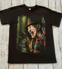 NEW - FREDDY KRUEGER - GREEN BACKGROUND T-SHIRT