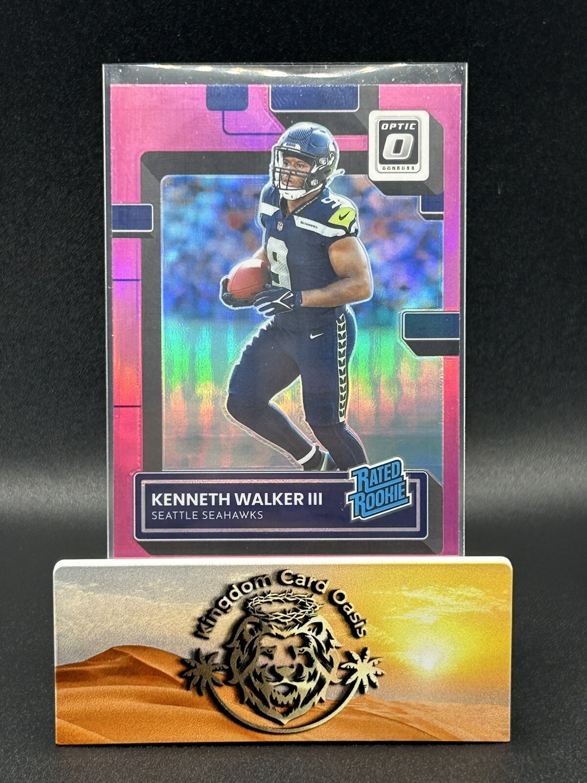 Kenneth Walker III Pink Rated Rookie RC 2022 Panini Donruss Optic #218 Seahawks