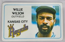 1981 Perma-Graphics Superstar Credit Cards #031 Willie Wilson