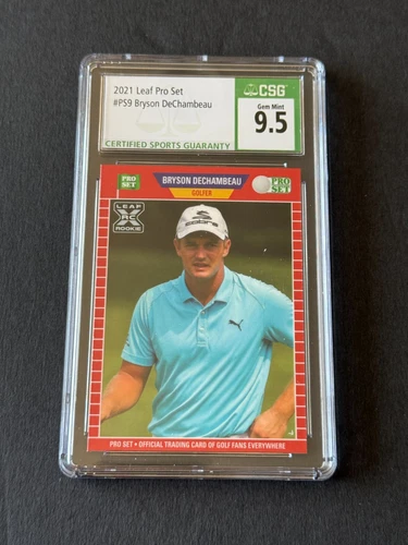 2021 Leaf PRO SET Golf BRYSON DECHAMBEAU Scientist PGA Rookie Card CSG 9.5 CGC