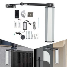 308lbs Automatic Swing Gate Opener Electric Flat Door Operator Closer w/ Remotes