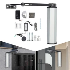 308lbs Automatic Swing Gate Opener Electric Flat Door Operator Closer w/ Remotes
