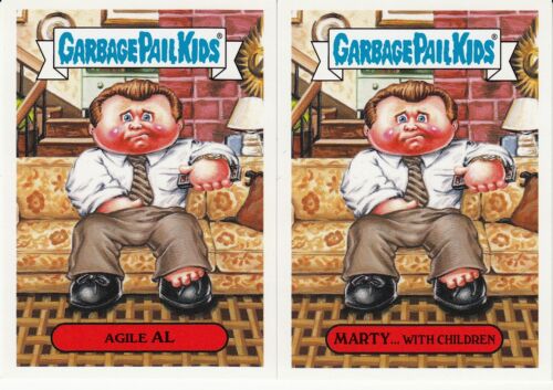 2019 GARBAGE PAIL KIDS GROSS CARD CON PROMOS AGILE AL MARTY WITH CHILDREN 1A/B - Afbeelding 1 van 2