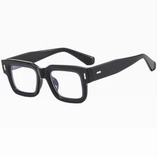 Men Thick Frames Blue Light Blocking Reading Glasses Clear Lens Square Glasses