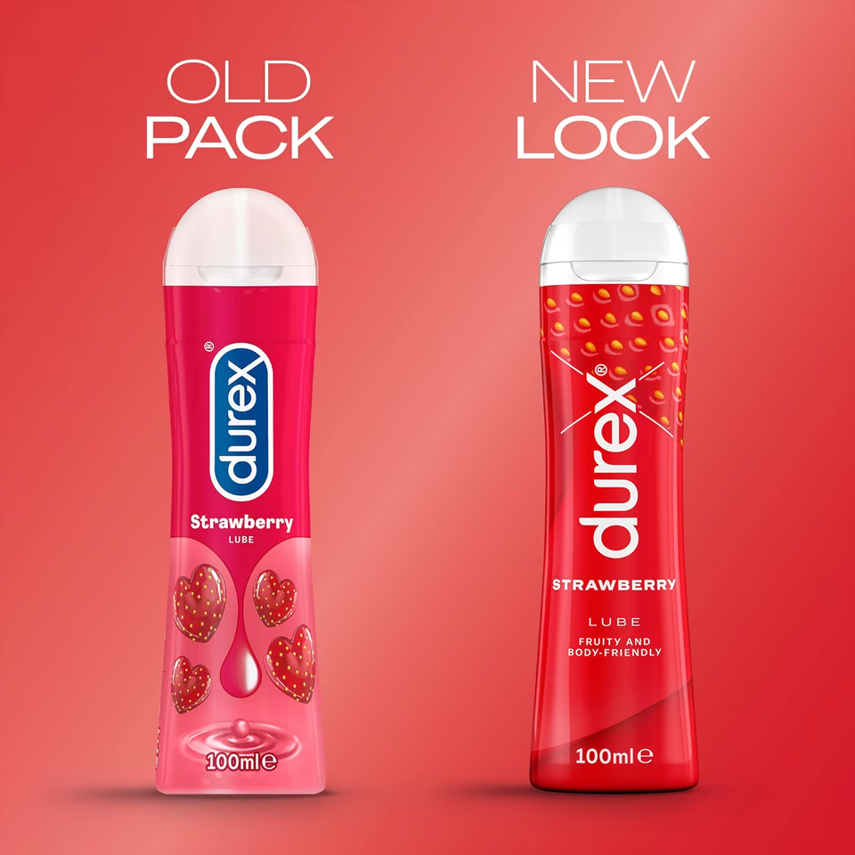 Durex Strawberry Lube, Flavoured Lube, Edible, 100ml each, Water Based