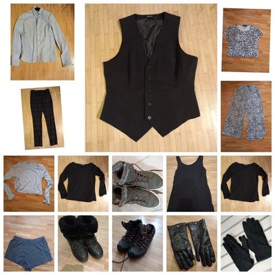 15tg neue Damen Anzugweste + Bluse + Hose + Wanderschuhe + Sneaker Boots Gr 38 M