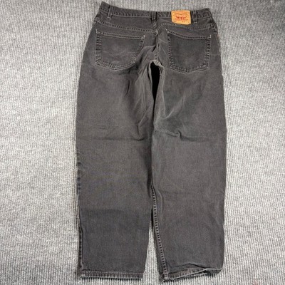 Levis 560 Jeans Mens 40x30 Comfort Fit Black Denim Tapered Leg 560-0601