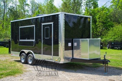 NEW 8.5x18 8.5 X 18 Enclosed Concession Food Vending BBQ Trailer