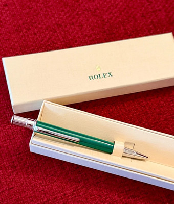 Rolex Emerald Oyster Ballpoint Pen, New Boxed, Black Refill, Ad Vip Gift 2026