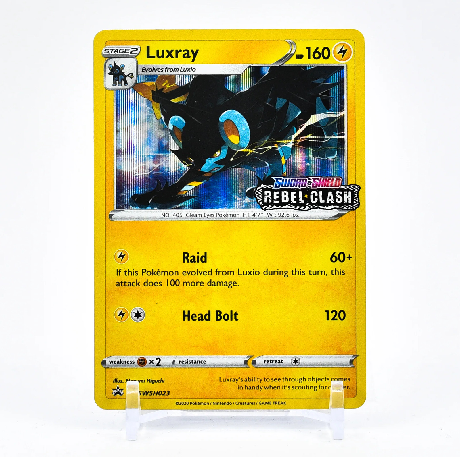 Luxray - SWSH023 Rebel Clash PRERELEASE STAMPED Promo Pokemon - NM/MINT