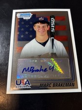 2010 Bowman Draft Picks & Prospects - USA Team Autograph Marc Brakeman...