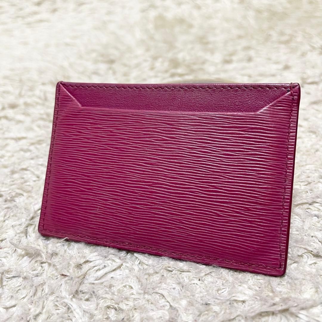 Prada Vitello Move Leather Card Case Pink Women’s Business Card Passholder thumbnail 2