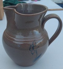 1982 Jugtownware pitcher 6 1/4in Stoneware NC Seagrove Pottery
