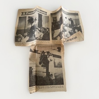1963 Newspaper Clippings JFK Assassination Kennedy Memorial Historical Ephemera