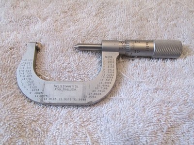 Starrett No. 585 1''-2'' Screw Thread Micrometer BOEING AIRCRAFT FACTORY SURPLUS
