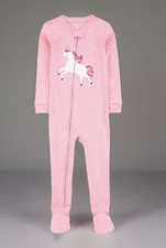 NEW Carter  s Girl's Pink w Unicorn Cotton Footie Pajamas 3T -Zip-Up FREE SHIP