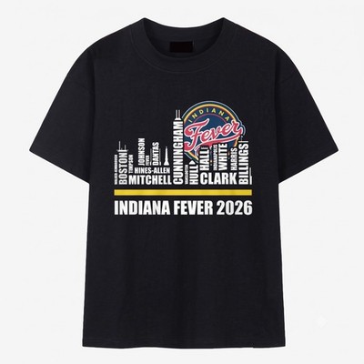 Indiana Fever 2026 Unisex TShirt - Size S to 5XL