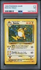 1999 POKEMON BASE SET UNLIMITED #14 RAICHU-HOLO PSA 7