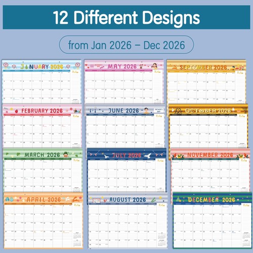 deli Desk Calendar 2026, 12 Months from January 2026 to December Multicolor  - Picture 5 of 7