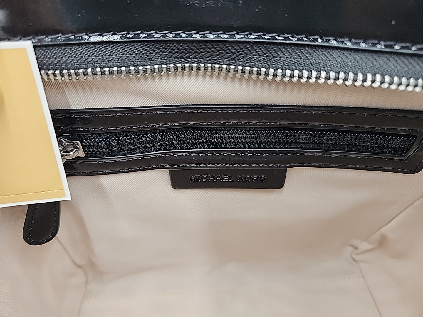 NEW Michael Kors Taryn Convertible Leather Crossbody Tote Bag - Black thumbnail 9