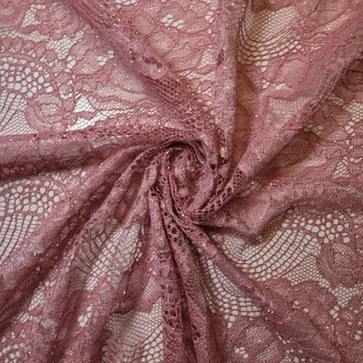 Rosa Blumen Kordel Spitze Stoff Weich Mesh Kleid Braut Handwerk Material 58'' Meter