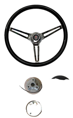 DEFECTIVE 1967 1968 Grand Prix GTO Firebird Black Wood Steering Wheel Hi G3D