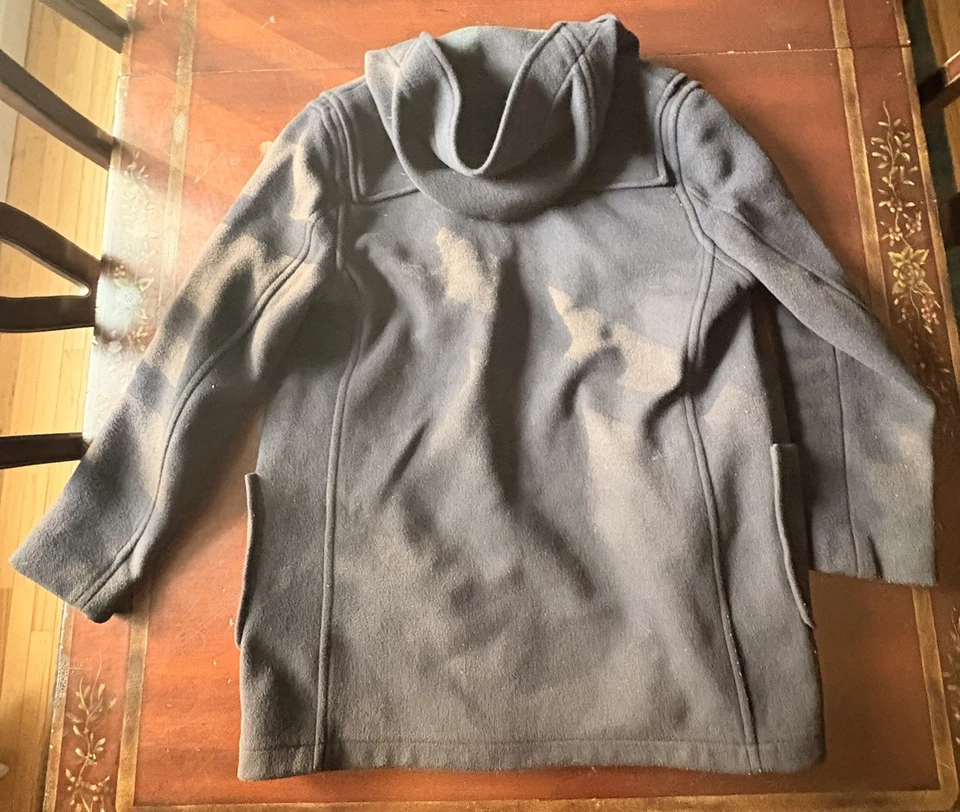 Glovrall Duffle Coat Size 42 Made In England. Navy/green Plaid Lining fitted - Image 3 of 4