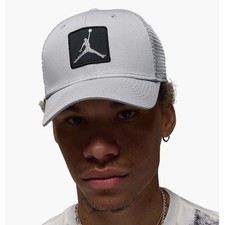 Nike Jordan Rise Structured Jump Man Snapback Cap Hat Size M/L Grey FZ0774-077