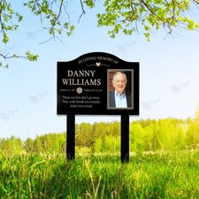 Personalized Photo Grave Marker, Memorial Photo Stake, Photo Memorial Sign