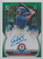 2023 Bowman Chrome 1st Auto Gleider Figuereo CPA-GF Green Shimmer Refractor /99