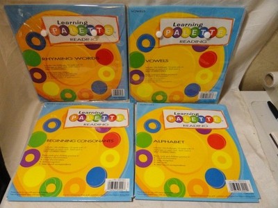 LEARNING PALETTE READING CARDS ALPHABET/VOWELS/RHYMING/CONSONANTS HOMESCHOOL